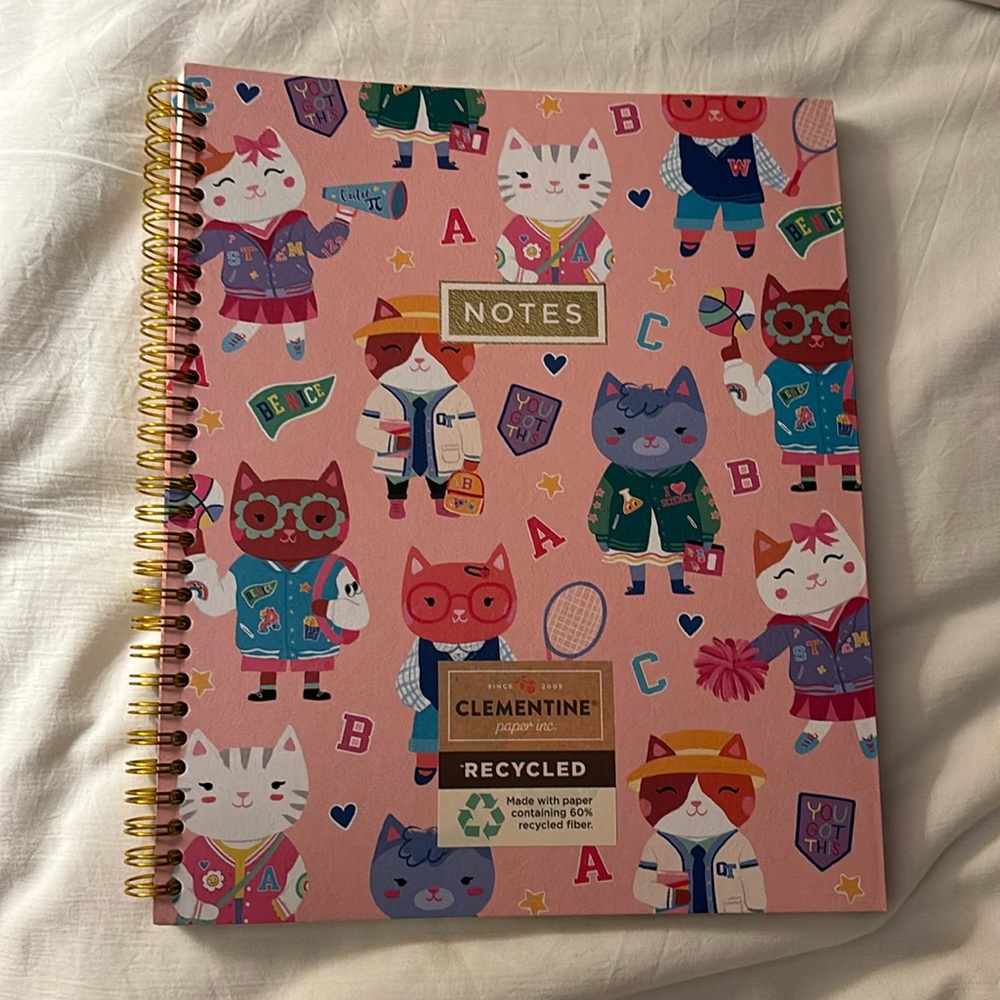 Clementine cat theme notebook